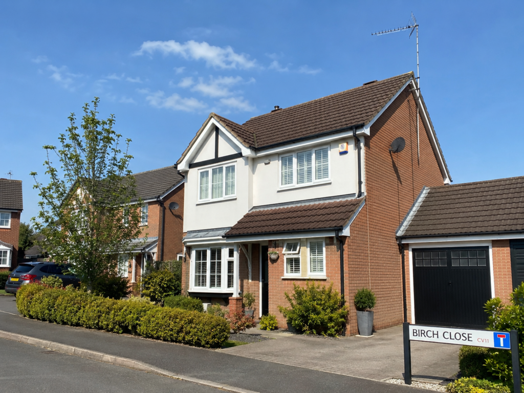 TV aerial installation on a Bedworth home with roofline aerial