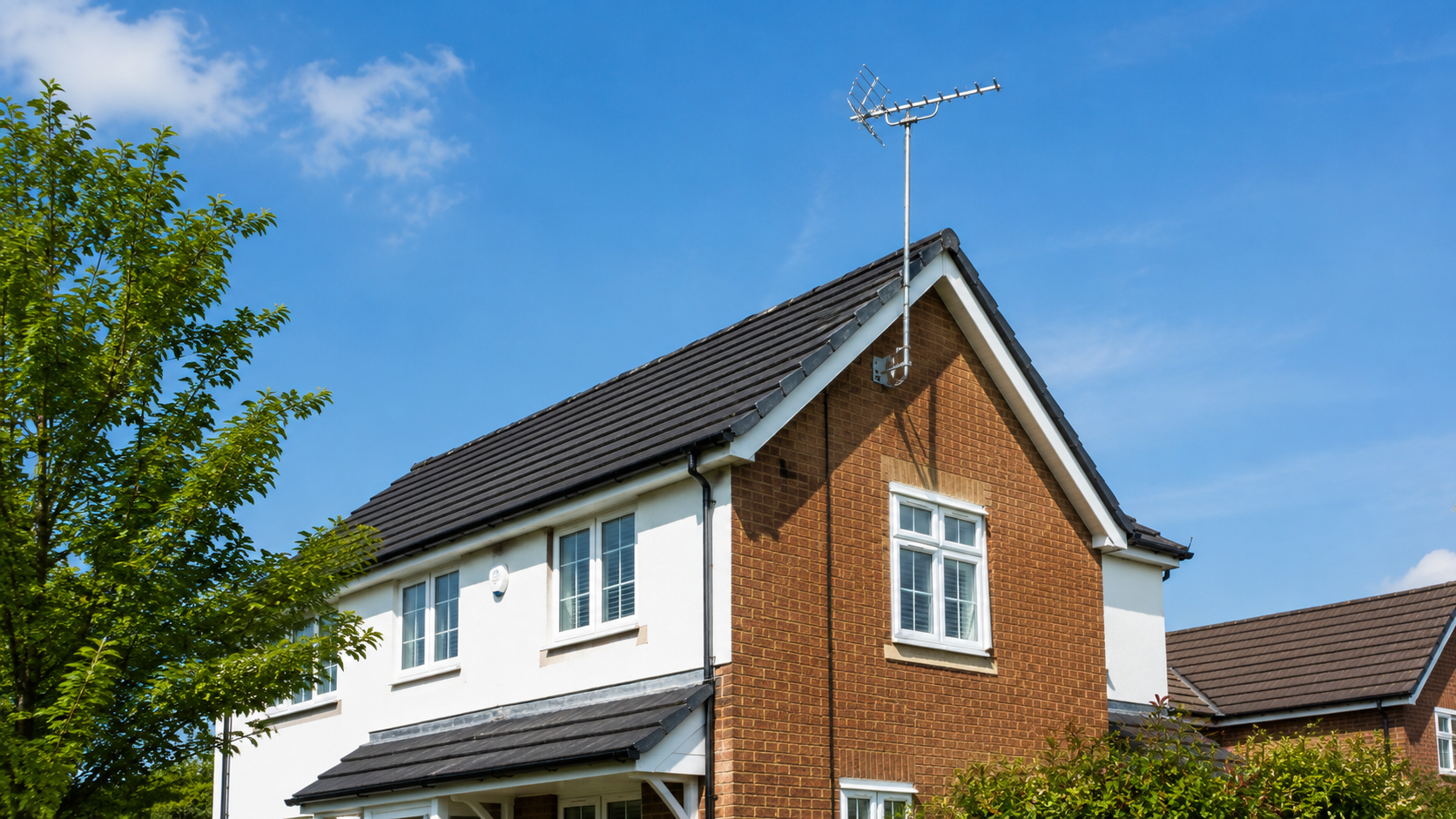 Domestic house with TV aerial installation in Bedworth